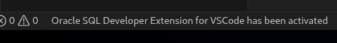 VS Code Bottom Bar Message Extension activated